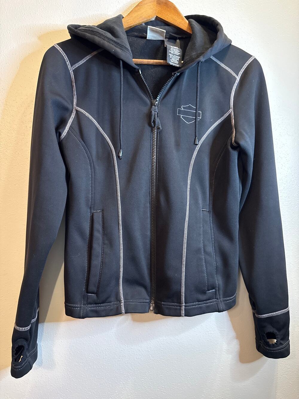 Harley-Davidson Women’s Black Full Zip Hooded Performance Jacket Small